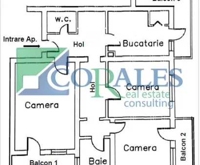 Decomandat, 2 bai, 3 balcoane.